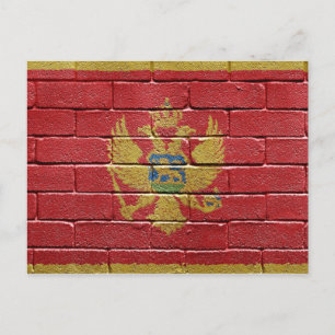 Cartão Postal Bandeira do Montenegro