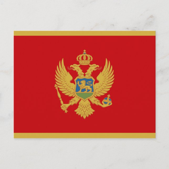 Cartão postal Bandeira do Montenegro (Frente)