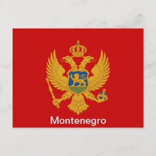 Cartão Postal Bandeira do Montenegro