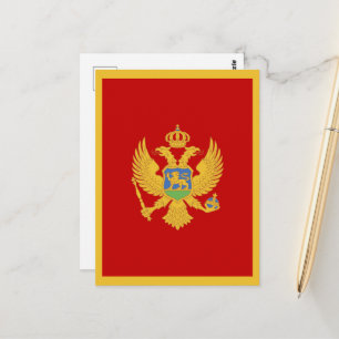 Cartão Postal Bandeira do Montenegro