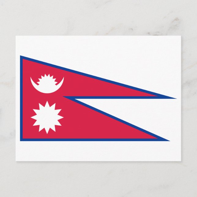 Cartão Postal Bandeira do Nepal (Frente)