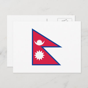 Cartão Postal Bandeira do Nepal