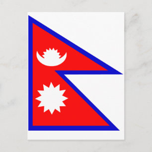 Cartão Postal Bandeira do Nepal
