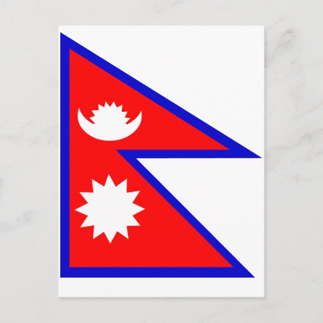 Cartão Postal Bandeira do Nepal (Frente)