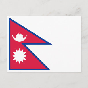 Cartão Postal Bandeira do Nepal