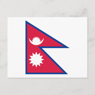 Cartão Postal Bandeira do Nepal