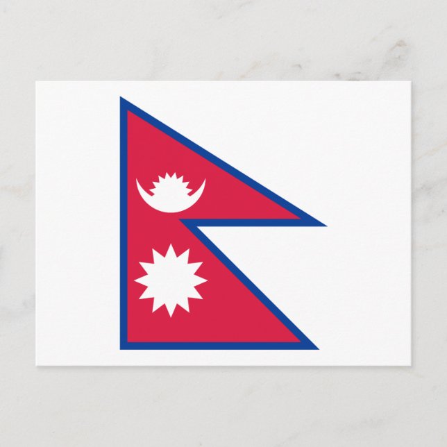 Cartão Postal Bandeira do Nepal (Frente)