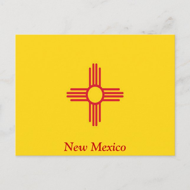 Cartão Postal Bandeira do Novo México (Frente)