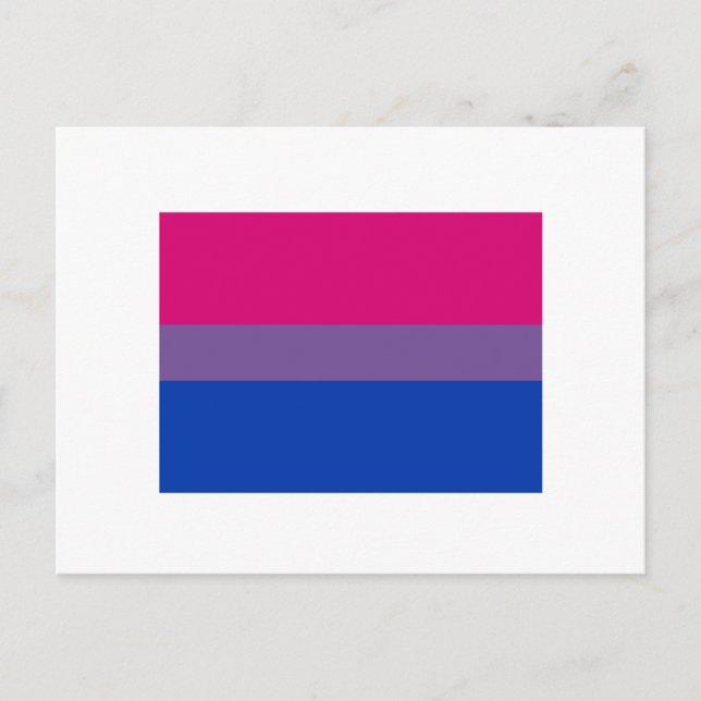 Cartão Postal Bandeira do Orgulho Bissexual (Frente)