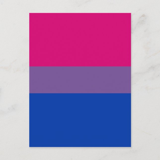 Cartão Postal Bandeira do Orgulho Bissexual (Frente)