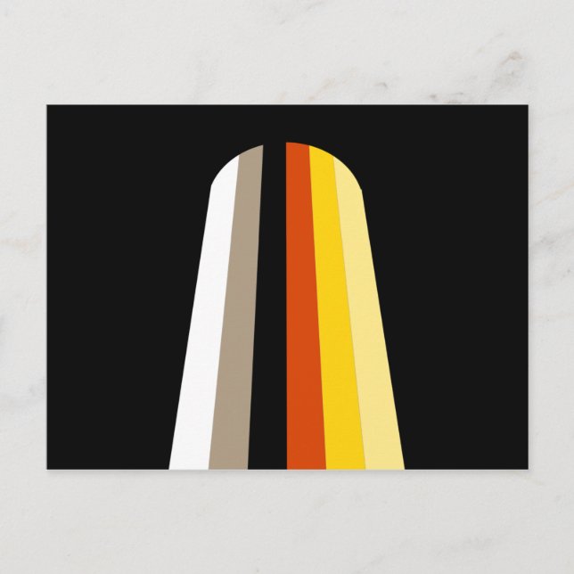 Cartão Postal Bandeira do Orgulho de Cabelo Longo (Frente)