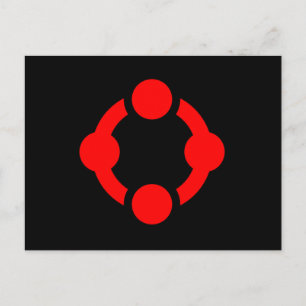 Cartão Postal Bandeira do Orgulho Niche (Preto)