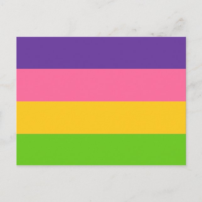 Cartão Postal Bandeira do Orgulho Sáfico (Frente)