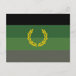 Cartão Postal Bandeira do Orgulho Uniforme Militar
