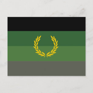 Cartão Postal Bandeira do Orgulho Uniforme Militar