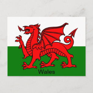 Cartão Postal Bandeira do País de Gales