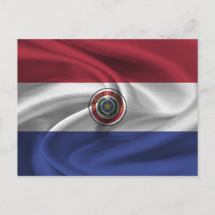 Cartão Postal Bandeira do Paraguai
