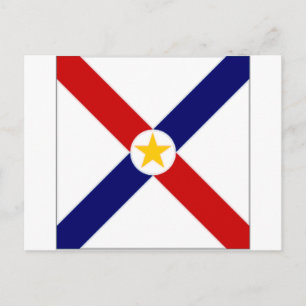 Cartão Postal Bandeira do Paraguai