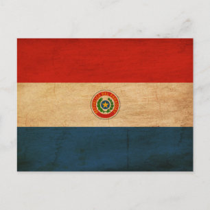 Cartão Postal Bandeira do Paraguai