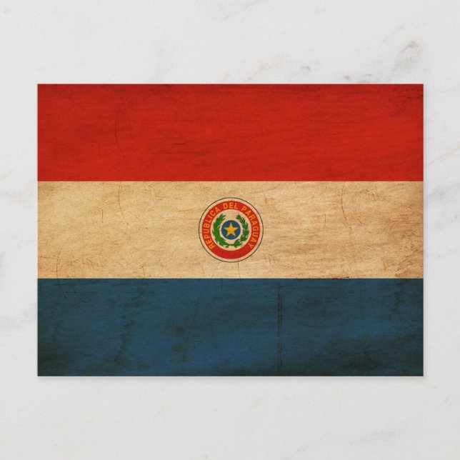 Cartão Postal Bandeira do Paraguai (Frente)
