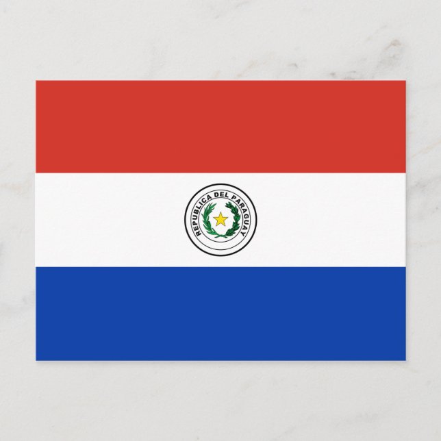 Cartão Postal Bandeira do Paraguai (Frente)