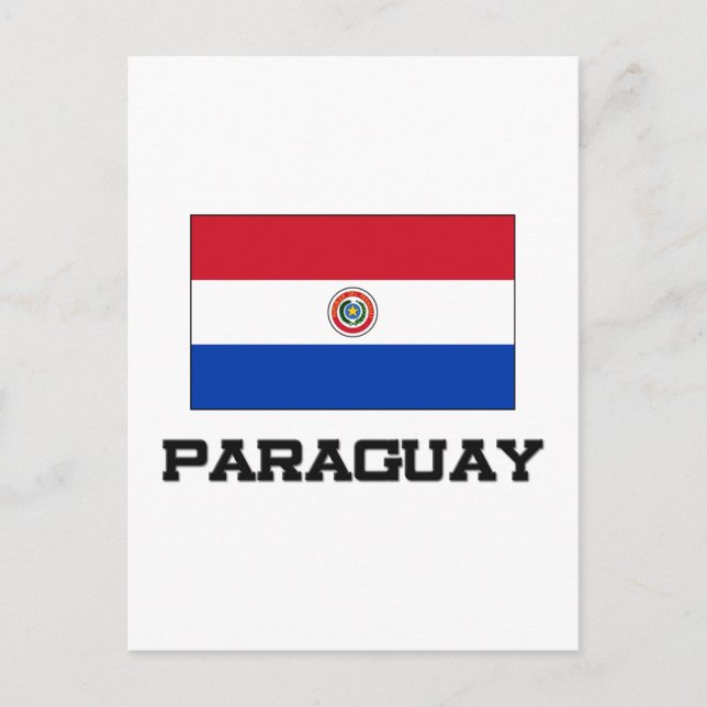 Cartão Postal Bandeira do Paraguai (Frente)