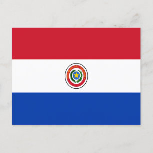 Cartão Postal Bandeira do Paraguai