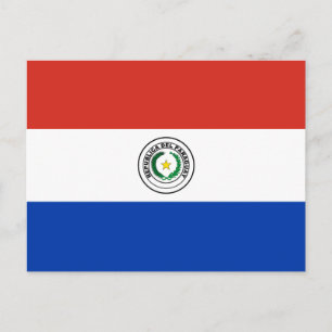 Cartão Postal Bandeira do Paraguai