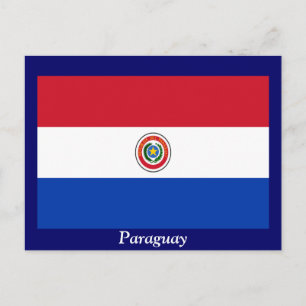 Cartão Postal Bandeira do Paraguai