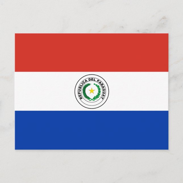 Cartão Postal Bandeira do Paraguai (Frente)