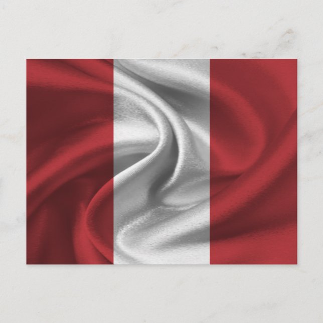 Cartão Postal Bandeira do Peru (Frente)