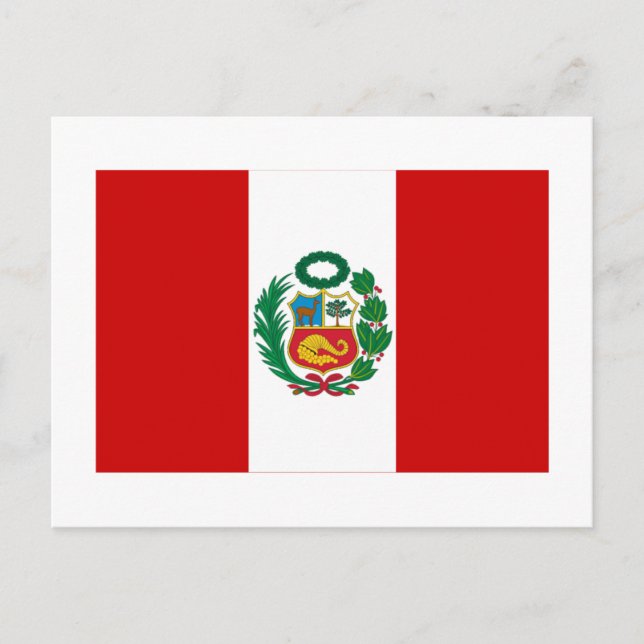Cartão Postal Bandeira do Peru (Frente)