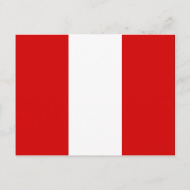 Cartão Postal Bandeira do Peru (Frente)