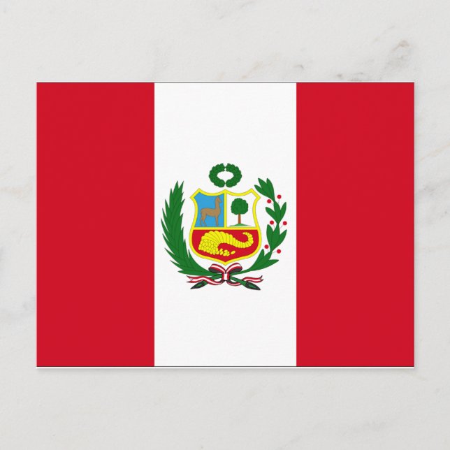 Cartão Postal Bandeira do Peru (Frente)