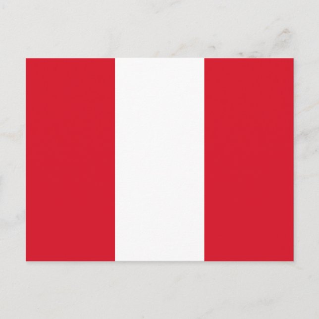 Cartão Postal Bandeira do Peru (Frente)