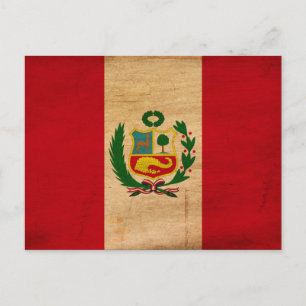 Cartão Postal Bandeira do Peru