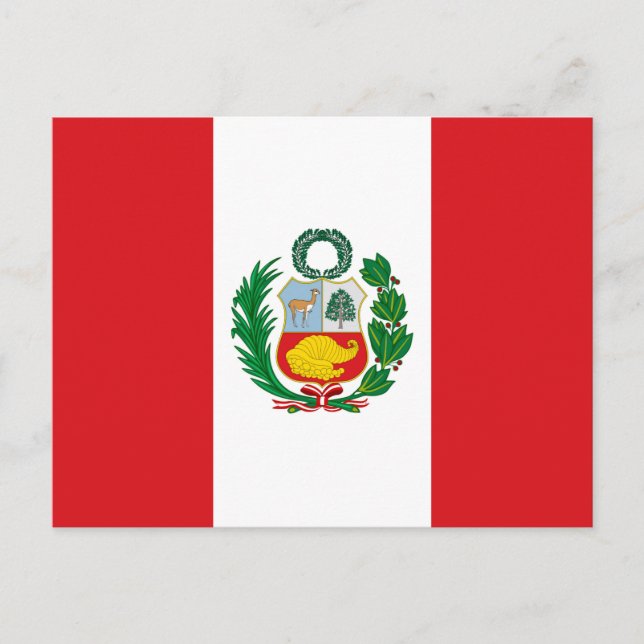 Cartão Postal Bandeira do Peru (Frente)