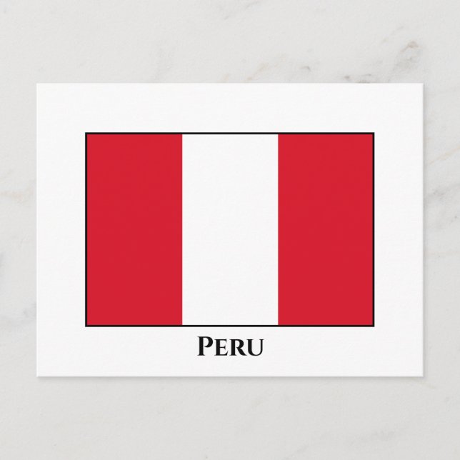 Cartão Postal Bandeira do Peru (Frente)