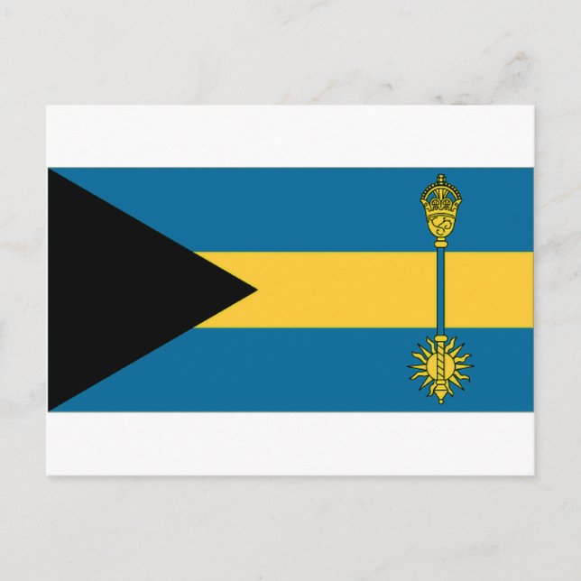 Cartão Postal Bandeira do Primeiro-Ministro das Bahamas (Frente)