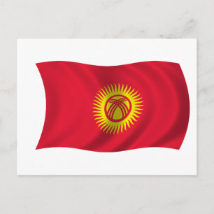 Cartão Postal Bandeira do Quirguistão