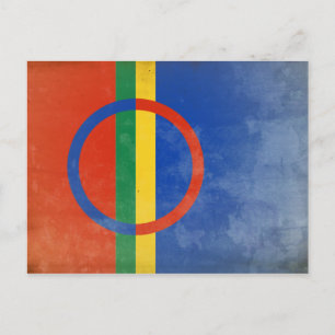 Cartão Postal Bandeira do Sami pessoas