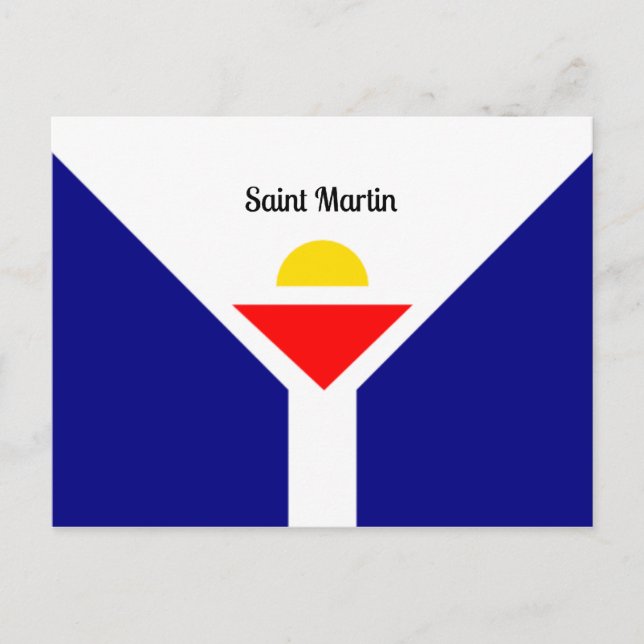Cartão Postal Bandeira do Santo Martin (Frente)