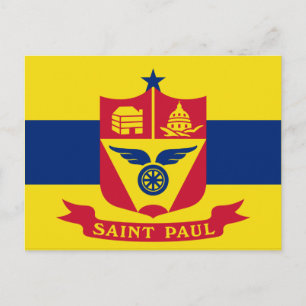 Cartão Postal Bandeira do Santo Paul (Minnesota)