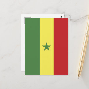 Cartão Postal bandeira do Senegal