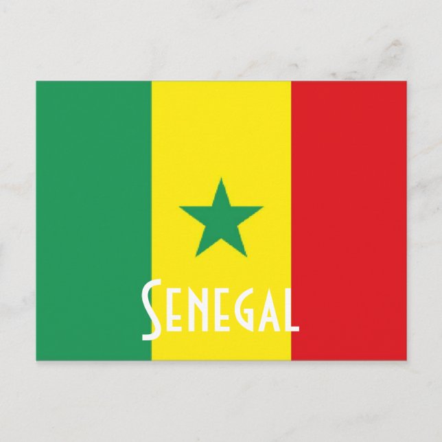 Cartão Postal Bandeira do Senegal (Frente)