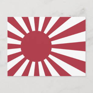 Cartão Postal Bandeira do Sol Nascente Imperial Japonês, Edo a 2