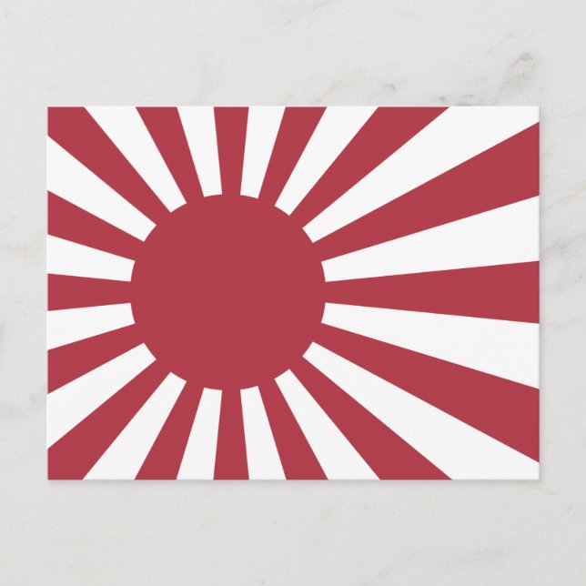 Cartão Postal Bandeira do Sol Nascente Imperial Japonês, Edo a S (Frente)