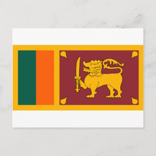 Cartão Postal Bandeira do Sri Lanca (ශ් ලං කා