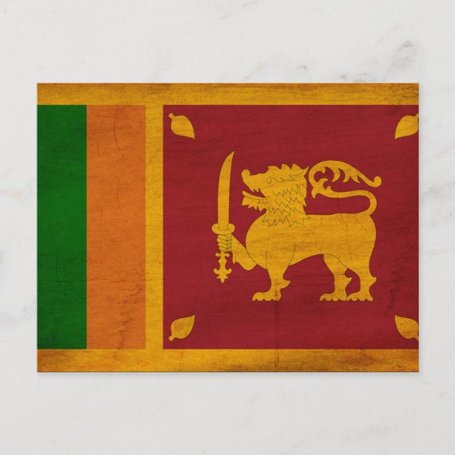 Cartão Postal Bandeira do Sri Lanka (Frente)