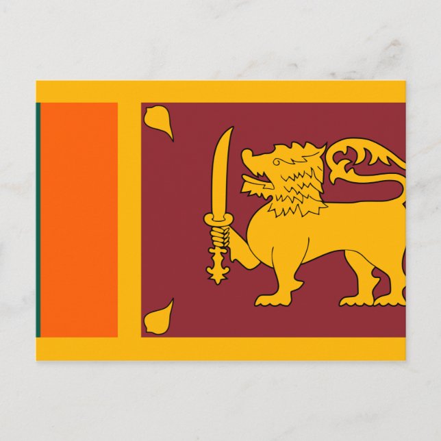 Cartão Postal Bandeira do Sri Lanka (Frente)
